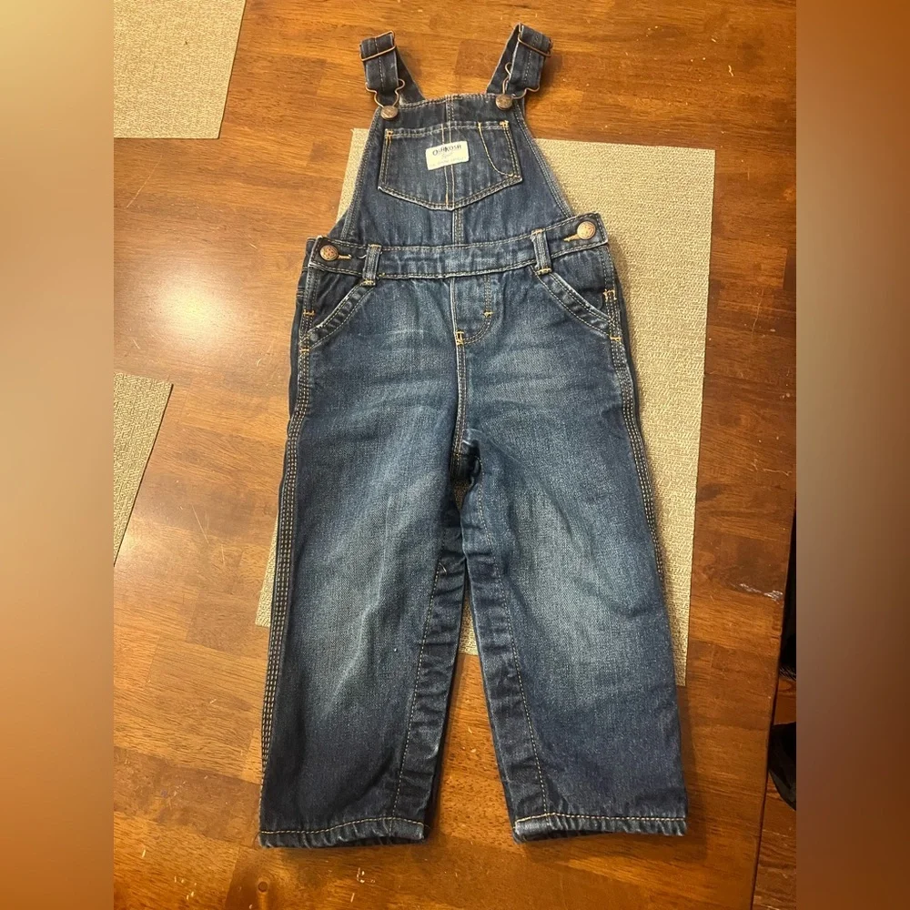 Girls‎ Oshkosh Fleece Lined Denim Bibs
